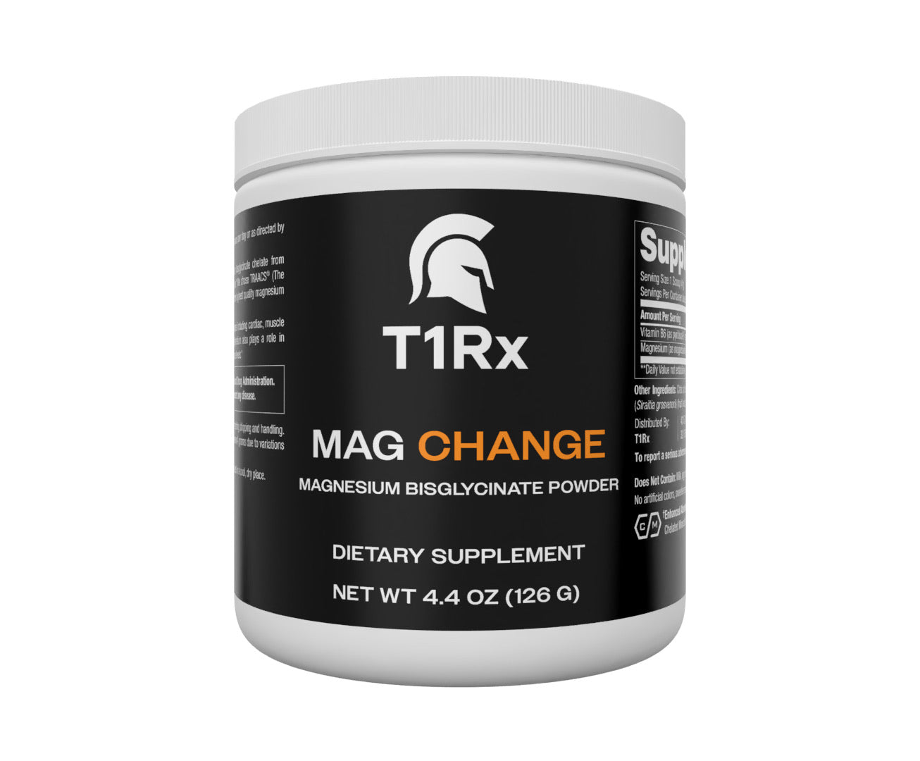 T1Rx MAG CHANGE Magnesium Bisglycinate Powder supplement bottle