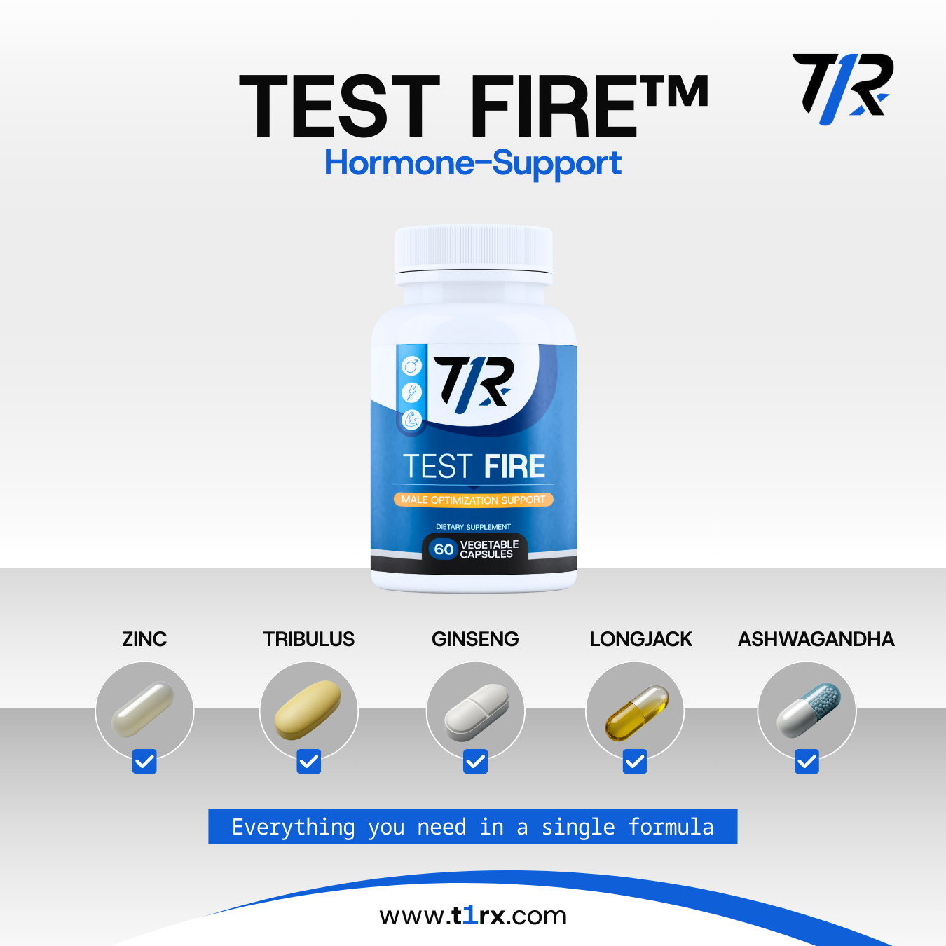 TEST FIRE™ Natural Testosterone & Mood Booster for Men